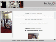 Tablet Screenshot of foraudio.ch